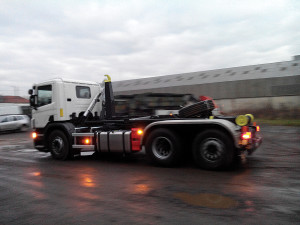 Levage pour benne container